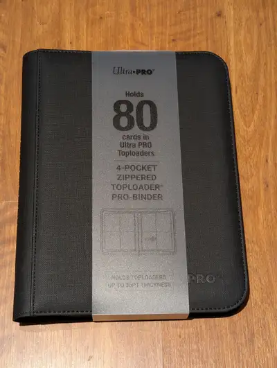 Ultra Pro 4-Pocket Top Loader Binder - Black - NEW, View more