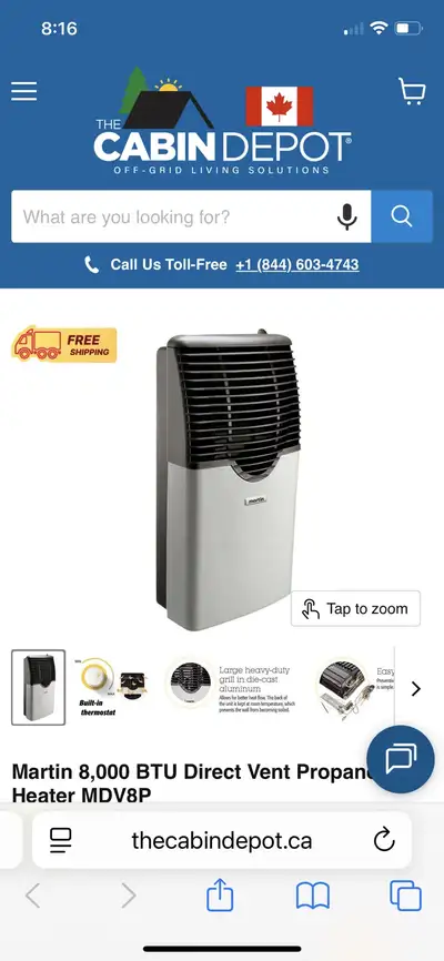 New in box. Retail 1040 plus HST (1175) Bought one too many. Martin direct vent propane heaters. No...