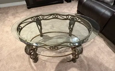 4 Piece Living Room Table Set + Mirror, View more