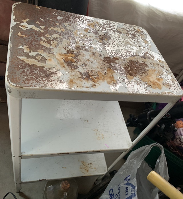 Vintage 3.5’ Metal Garden Plant Stand Shelf DIY Project Bookcases