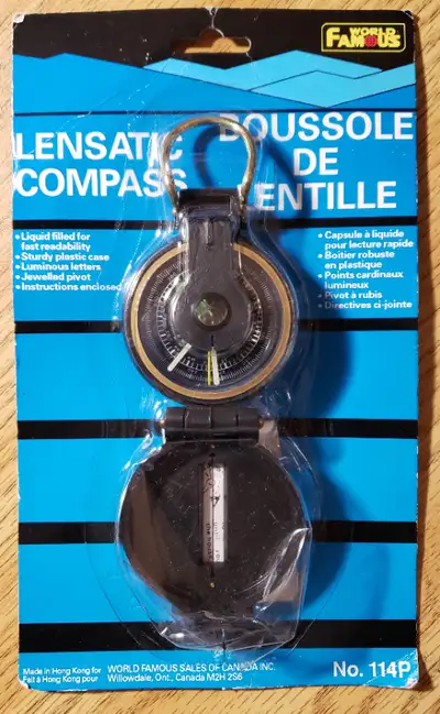 LENSATIC COMPASS - BUSSOLE DE LENTILLE - NEW / NEUF, View more