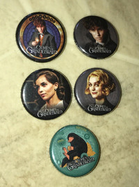 Fantastic Beasts The Crimes of Grindewald Button Lot 1.25"