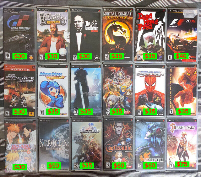 Collectable PSP Games   ⎮   Playstation Portable in Toys & Games in Mississauga / Peel Region