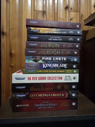 For sale are Warhammer books: Darkness in the Blood - 100 Vaults of Terra Hollow Mountain + Dark Cit...