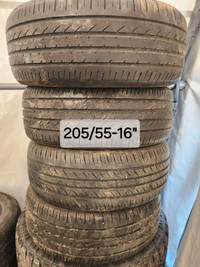 4 205/55-16" tires 