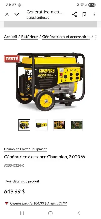 Generatrice Champion 4000/3000, View more