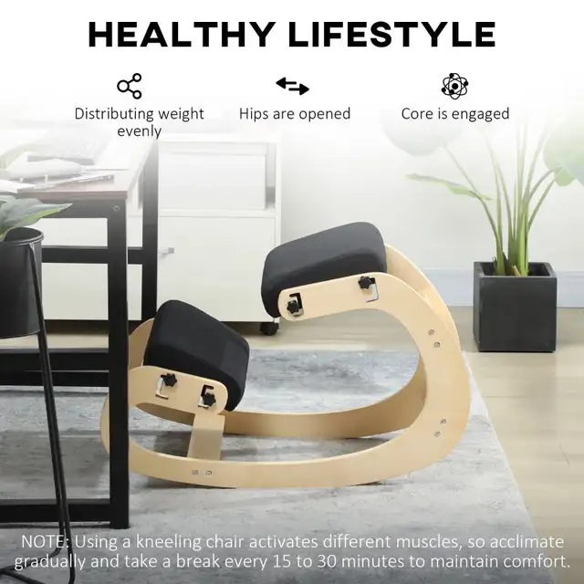 Ergonomic Adjustable Rocking Wood Kneeling Stool Kneeling Chair in Chairs & Recliners in Markham / York Region - Image 7