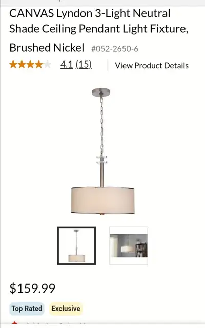 Ceiling light fixture still boxed, View more