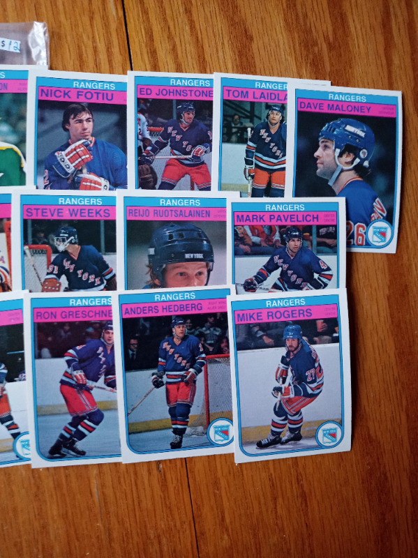 1982-83 OPC New York Rangers Team Set Stars Mike Rogers, Anders in Arts & Collectibles in St. Catharines - Image 3