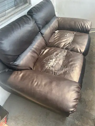 FREE Leather Loveseat – Needs Seat Repair, View more
