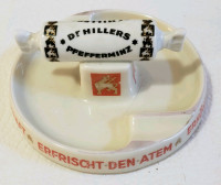 Dr Hillers Pfefferminz Candy Advertising Ashtray