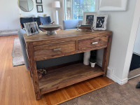 Solid wood console, sideboard, hutch