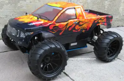 RC Monster Truck 1/10 Scale HSP Radio Control Nitro 4WD 2.4G This 4X4 Radio Control MONSTER RC truck...