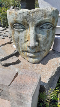 masque en béton jardin / garden concrete mask