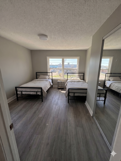 one room on sharing with another male. Overall, this is a part of a 3 bedroom, 1 kitchen, 1 washroom...