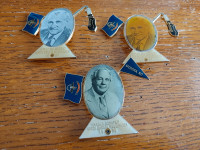 3 Rare Theodore Roosevelt Rough Rider Award Pins