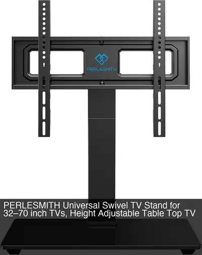 PERLESMITH Universal Swivel TV Stand for 32–70 inch TVs, Height, View more