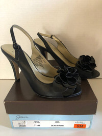Jessica, black high heel sandal, size 8