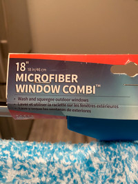18” Microfiber Window Combi with 12’ Aluminum Pole (Cleaning)