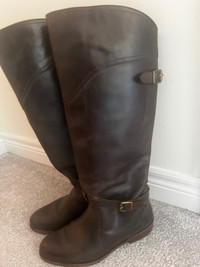 Frye leather riding boots - size 7 dark brown