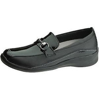 Aetrex Essence E240 Womens Black Comfort Slip On Shoes