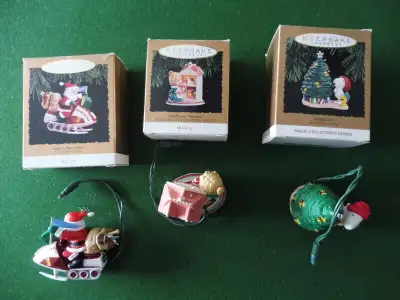 Xmas tree blinking lights ornaments. Used annually, near mint and vintage from 1993 # Dollhouse Drea...