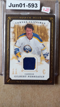 2008 UD Masterpieces Canvas Clippings Brown Gilbert Perreault