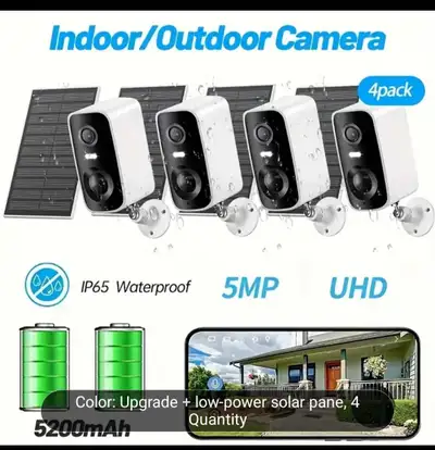 This new 2-pack of wireless outdoor security cameras feature colour night vision and can be installe...