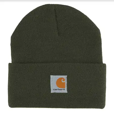 Selling a NWT Carhartt Kids/Toddlers Acrylic Watch Hat/Beanie Olive color, unworn but the tags have...