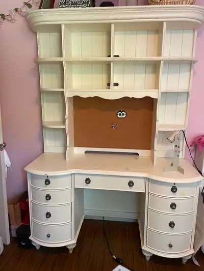White hutch desk, View more