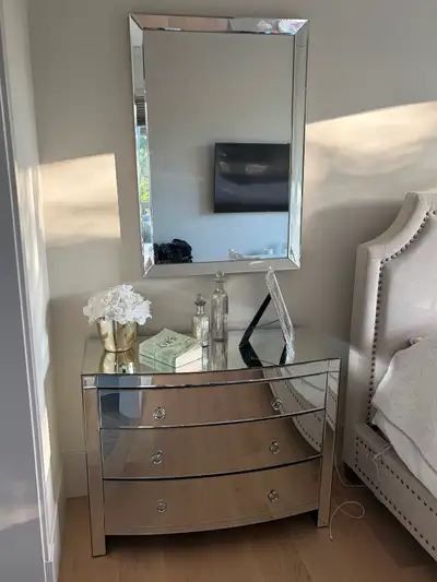 Mirrored side tables and wall mirrors, View more