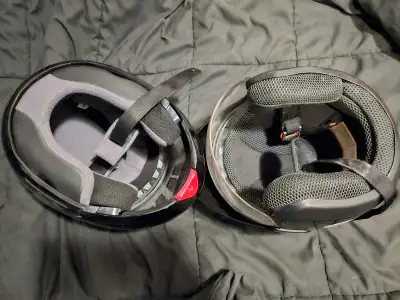 Helmets left behind by an old roommate. I don't know much about them, other than the one on the left...