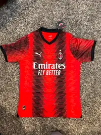 AC Milan Red Soccer Jersey (Size L)