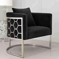 Brand New Velvet Armchair With Silver Frame+ Pillow Mississauga / Peel Region Toronto (GTA) Preview