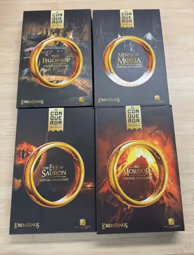 4x Lord of the Rings Conqueror medals, like new! Wearable metal medals. Includes: - The Fellowship -...