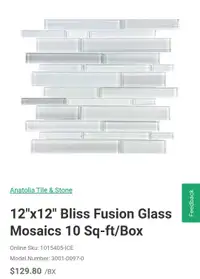 Glass Mosaic Tile Backsplash - Ice Mosaic - $5.30/ft