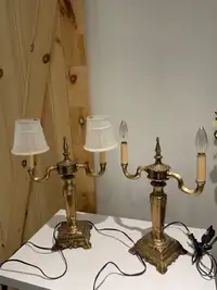 Lampes de buffet en vrai brass