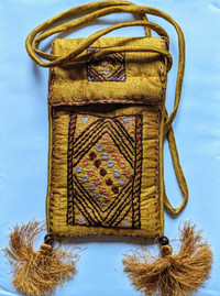 Hand crafted Dupioni Silk Mobile Carrier/Pouch