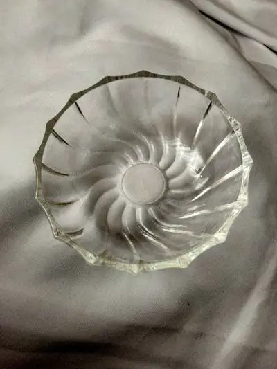 Vintage Federal Glass Rhythm Clear Swirl Bowl, View more
