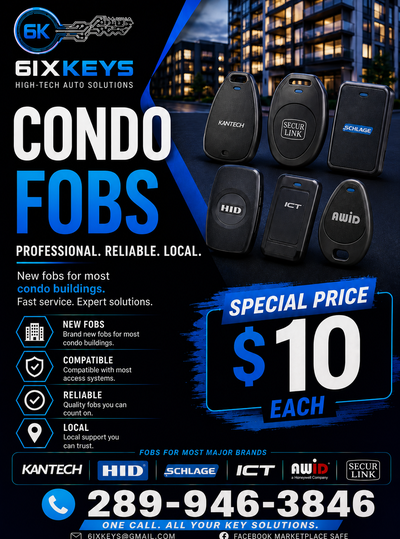 Need a spare car key, condo fob cloned, or garage remote programmed? We offer fast and affordable ke...