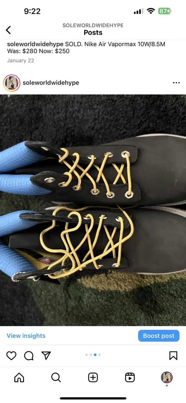 TIMBERLAND waterproof boots 7Y $130 IG: @SoleWorldWideHype  in Men's Shoes in City of Toronto - Image 3