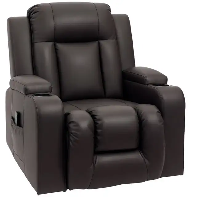 Overstuffed Manual recliner 360 swivel Massage Chair Rocker in Chairs & Recliners in Markham / York Region - Image 5