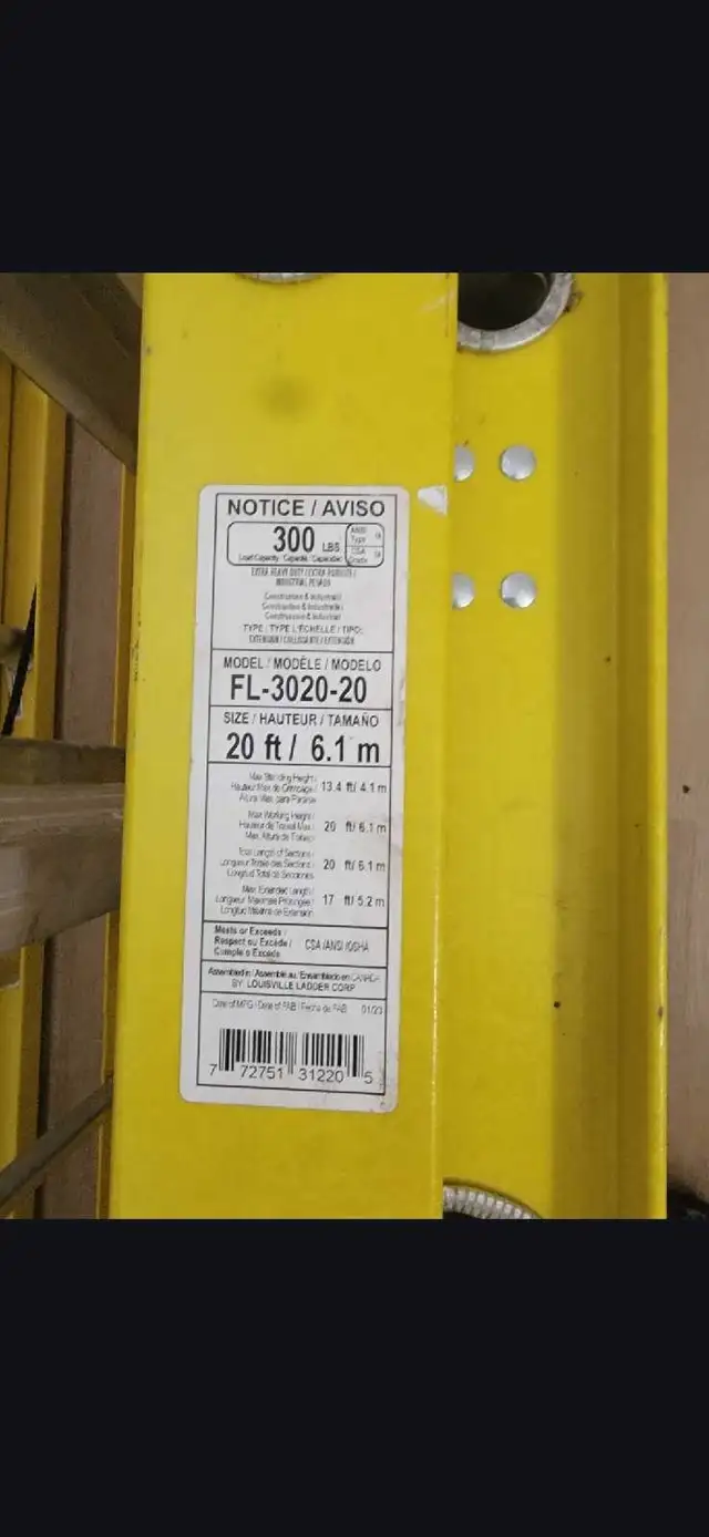 Featherlite 20 ft / 24 ft / Fiberglass Extension Ladder | Ladders ...