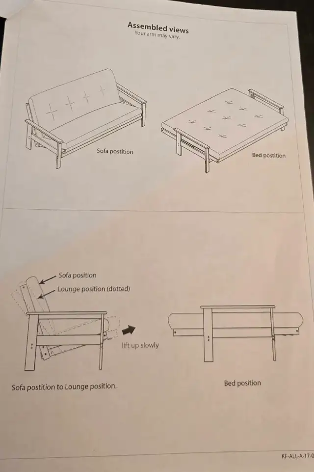 Aspen futon, Blue. Great condition. Barely used.63013092341889121