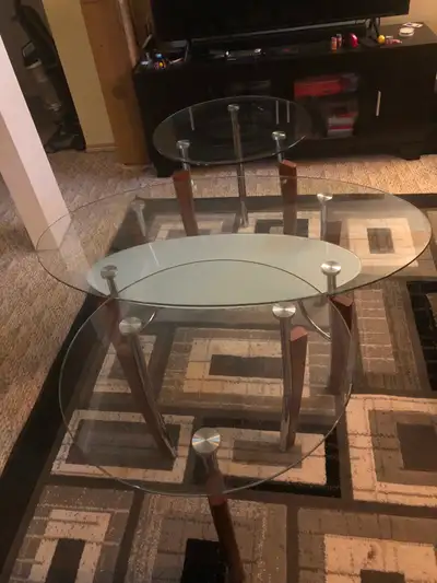 Glass table set, View more