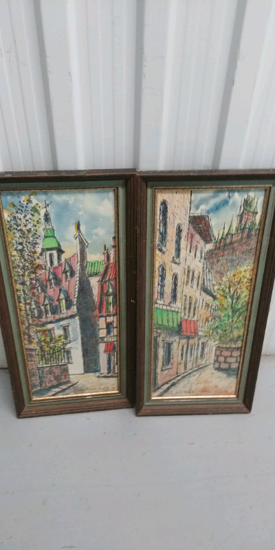 Art Ville de Québec. 2 reproductions de peintures, View more