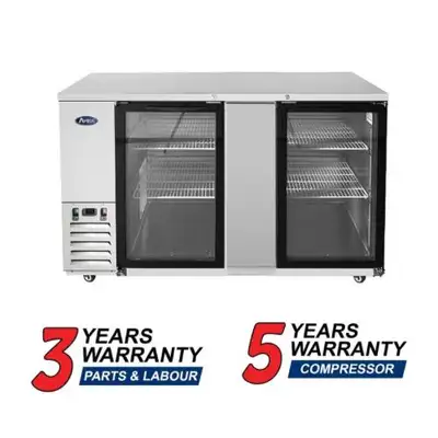 Atosa SBB69GGRAUS1 68″ Double Glass Door Back Bar Cooler, View more