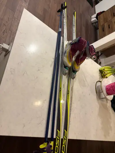 cross country ski setup 198cm women’s 8 boots , View more