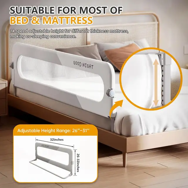 NEW Toddler Bed Rails for Crib | Foldable Bed Rail for Toddlers in Gates, Monitors & Safety in Mississauga / Peel Region - Image 3