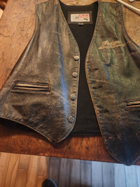 Vintage Leather Indian Motorcycle Vest